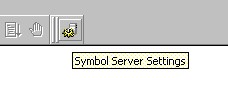 Symbol Server Settings button on the toolbar